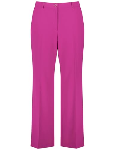 Samoon Damen Gepflegte Bügelfaltenhose mit weitem Bein Carlotta unifarben reguläre Länge Amazing Pink 50 im Sale