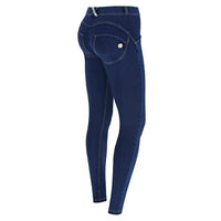 Thumbnail for Freddy - Jeggings Push Up WR.up Superskinny Jersey-Denim Organic, Dark Jeans-Yellow Seam, im Sale