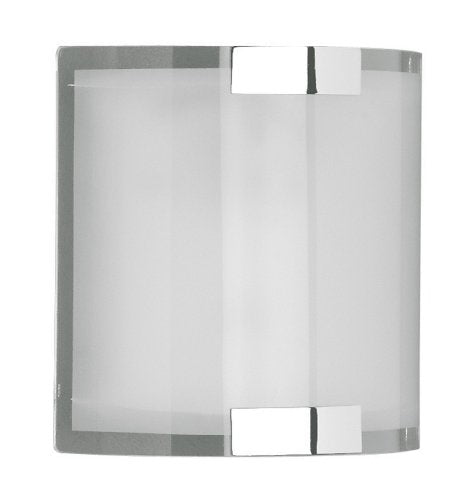 Trio Leuchten Wandleuchte Divo in Chrom, Glas matt weiß, 2522011-06 im Sale