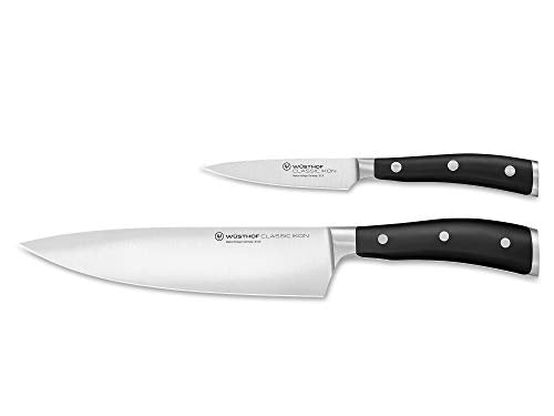 WÜSTHOF Classic Ikon Messersatz mit 2 Messern, Schwarz im Sale