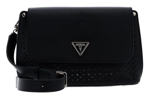 GUESS MERIDIAN FLAP CROSSBODY, schwarz(black), im Sale
