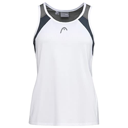 HEAD Women's Club 22 Tank Top, White/Navy, Blouses &amp; T-Shirts, White/Navy, EU on Sale
