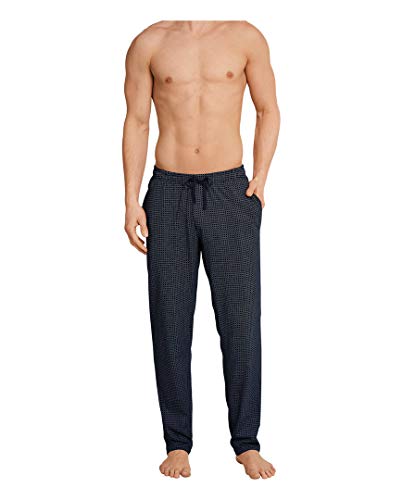Schiesser Herren Lange Schlafhose - Mix + Relax Schlafanzughose, Dunkelblau-gem._163840, 50/ M EU im Sale