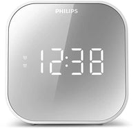 Thumbnail for Philips Wecker mit Radio, Radio mit verspiegeltem Display, Digitalradio mit Doppelalarm, Sleep Timer & Schlummer Funktion, tragbar mit Batterie-Backup, Radio mit USB-Anschluss im Sale