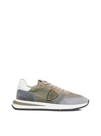 Thumbnail for Philippe Model Tropez 2.1 Men's Sneakers, Grey and Green, Made of Technical Fabric, TYLUW050, Green, green, 44 EU on Sale