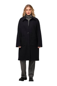 Thumbnail for Ulla Popken Damen Sweatmantel Sweatjacke, schwarz, 42-44 im Sale
