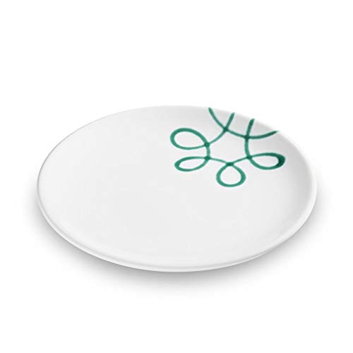 GMUNDNER KERAMIK Dessert Plate Cup Diameter: 20 cm Pure Flamed Green Tableware, handmade in Austria on Sale