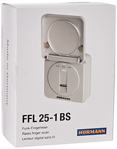 Hörmann radio fingerprint reader FFL BS (868 MHz, for up to 25 fingerprints, hinged cover, color RAL 9006) 4511870, gray