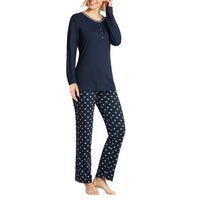Thumbnail for hajo women's pajamas, premium cotton, navy, 52/54 on sale