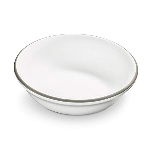 GMUNDNER KERAMIK cereal bowl small Capacity: 0.2 liters Grey rim Tableware, handmade in Austria on sale