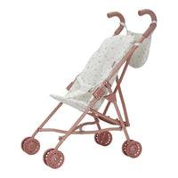 Thumbnail for Little Dutch 4584 Puppenbuggy klappbar aus Metall mit Soft-Griffen und Buggytasche - für Puppen von 33-46 cm, White Meadows/rosa im Sale