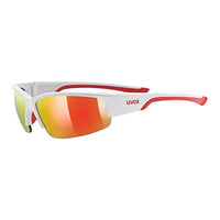 Thumbnail for uvex sportstyle 215 - Sportbrille für Damen und Herren - starker Schutz vor Sonnenstrahlung - druckfreier Sitz & perfekter Halt - white red/red - one size im Sale