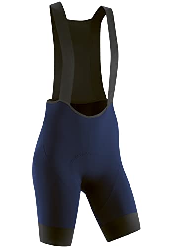 Gonso SQlab GO Bib W, Kurze Damen Träger-Radhose, Tights mit ergonomischem SQlab Sitzpolster, Innovative Schnittführung ohne Seitennaht, Enganliegende Passform, Blau, im Sale