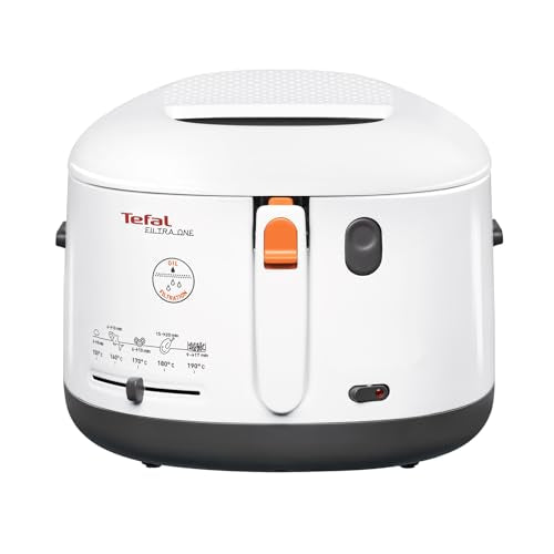 Tefal FF1631 Fritteuse Filtra One | 1.900 W | Kapazität 1,2 Kg | Clean-Oil-System | Auffangsieb für Frittierreste | Wärmeisoliert | Spülmaschinenfest Weiß im Sale