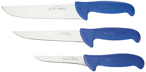 DICK 8255300 Messer-Set 3T Ergo Grip, Stahl, Blau, 48 x 22 x 1.8 cm, 3-Einheiten im Sale