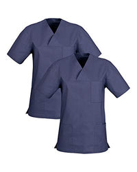 Thumbnail for CLINIC DRESS Schlupfkasack im Doppelpack Unisex Kasacks Schlupfhemd für die Pflege oder Medizin in 100% Baumwolle 60 Grad Wäsche Regency red im Sale