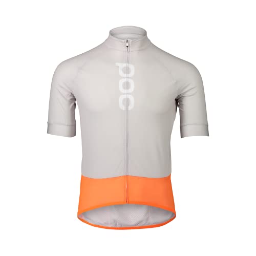 POC Herren M's Essential Road Logo Jersey Fahrradshirt, Granite Grey/Zink Orange, EU im Sale