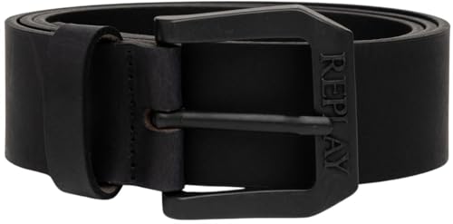 Replay Men's Leather Belt, Dk Brown Wood 110 (Brown), 105 on Sale
