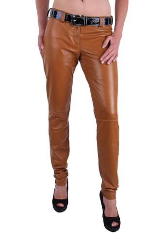 Dolce & Gabbana Damen Lederhose (DE/NL/SE/PL, Numerisch, 32, Regular, Regular, 360) im Sale