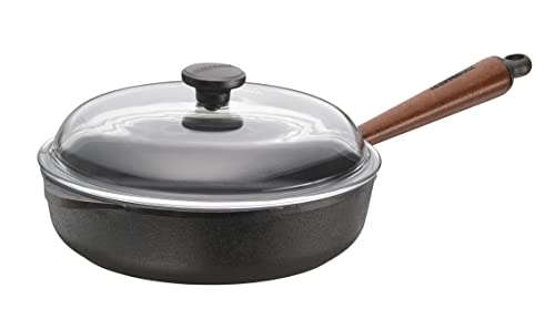 Skeppshult-poêle Bratpfanne/Schmorpfanne & Griff aus Holz mit Deckel 25 cm im Sale