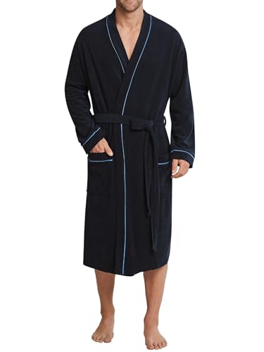 Schiesser Herren Reisemantel Bademantel, Blau (815-navy), EU im Sale