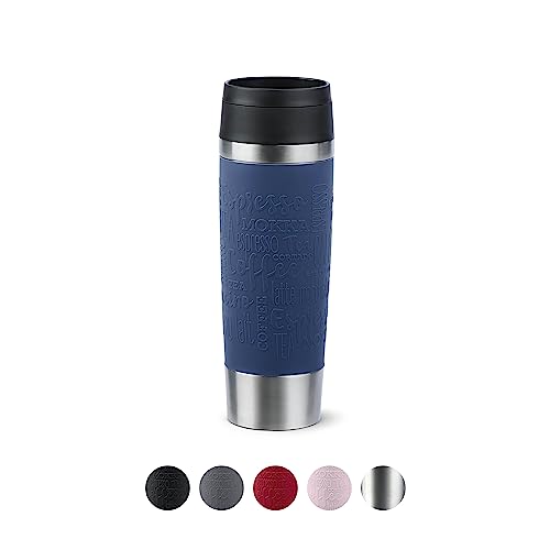 Emsa N20221 Travel Mug Classic Tasse isotherme 500ml | Acier inoxydable | 6 h chaud et froid 12 h | 100% étanche | Anti-fuite | Passe au lave-vaisselle | Ouverture à 360 ° | Bleu foncé im Sale