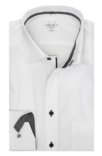 Thumbnail for Marvelis Herren Businesshemd Langarm Non-Iron-Modern-Fit,Einfarbig,New Kent,Weiss 00,42 im Sale