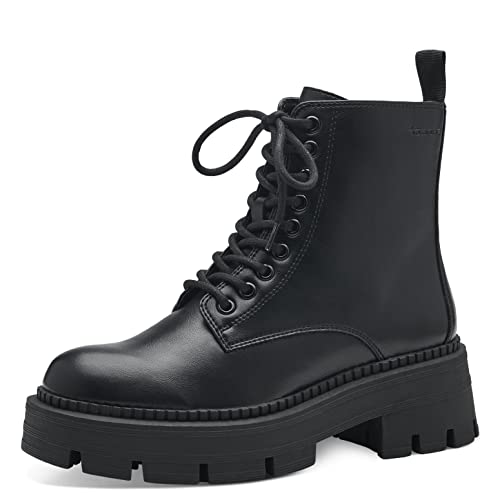 Tamaris women's combat boots, women's ankle boots, TOUCHit footbed, boots, bootee, booties, half boots, short boots, Black Uni, 40 EU on sale