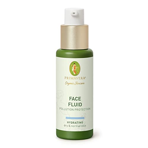 PRIMAVERA Face Fluid - Pollution Protection 30 ml - Naturkosmetik - Leichtes Gesichtsfluid für normale bis trockene Haut - versorgt die Haut mit Feuchtigkeit und schützt vor Umwelteinflüssen - vegan im Sale