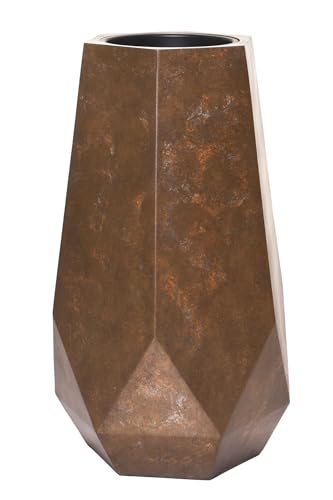 VIVANNO Planter Flower Pot Fiberglass Hexagon Quartz Grey 80 on Sale
