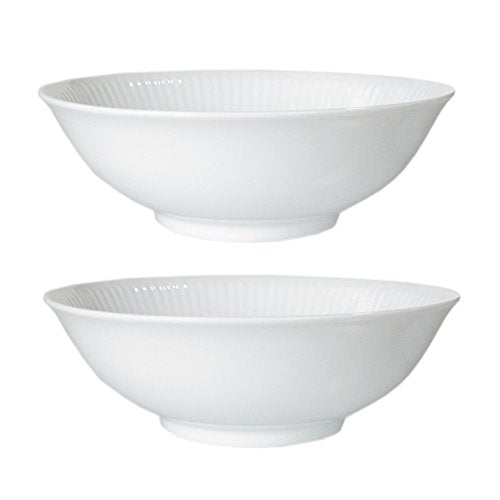 Royal Copenhagen Schale 2er Set White Fluted Porzellan Weiß, Fassungsvermögen: 35cl, 1017378 im Sale
