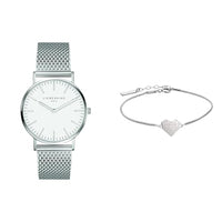 Thumbnail for Liebeskind Damen Analog Quarz Armbanduhr mit Edelstahlarmband LT-0075-MQ & Armband LJ-0328-B-17 Silber im Sale