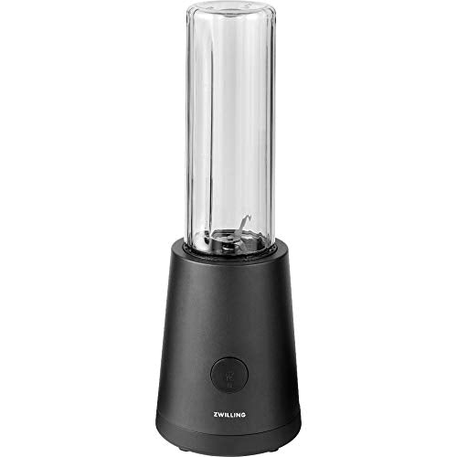 ZWILLING Blender, Smoothie Maker, Incl. Drinking Bottle with Cap, 600 ml, 300 Watt, Stainless Steel/Plastic, Black on Sale
