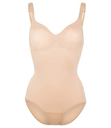 Wolford Women's Mat de Luxe Forming Body, Women's Basic, Shapewear, Straps, Top, Integrated Cups, Underwire, Sculpting, Figure-hugging, 4504 Powder, MB (Medium, B-Cup) on Sale