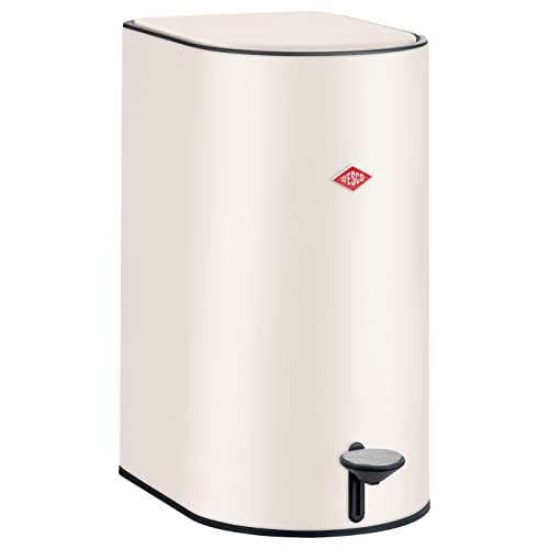Wesco Step Boy waste bin made of powder-coated high-quality sheet steel in matt sand, 9 litre capacity - with foot pedal