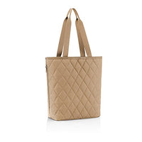 Thumbnail for reisenthel classic shopper M rhombus ginger – Spacious shopping bag and elegant handbag in one – Made of water-repellent material on sale