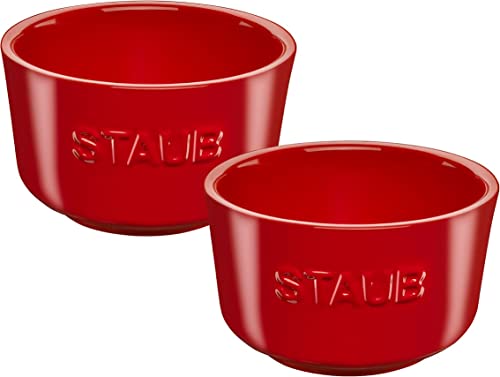 Staub Keramik Dessertschale Snackschale Knabberschale Dipschalen Set Tapas Schalen Set Rot [2ER SET] (2) im Sale