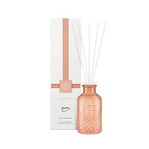 ipuro - puristic ipuro fève tonka room fragrance - subtle room freshener with aromatic tonka bean &amp; delicate rose - elegant air freshener in the home for a luxurious fragrance experience 240 ml