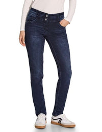 Thumbnail for CECIL Damen Style Scarlett 2-Knopf 69 Jeans Casual Fit, Blue Black Used Wash, 29W / 30 im Sale