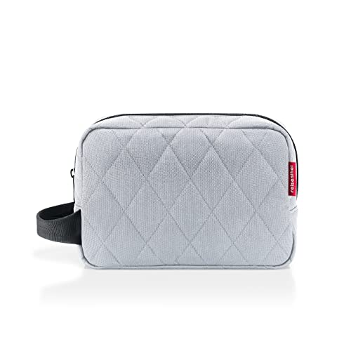 reisenthel cosmeticpouch rhombus light grey - toiletry bag for cosmetics, charging cables and personal items on sale