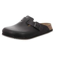 Thumbnail for BIRKENSTOCK Boston SL (Superlauf) geschlossener Lederschuh mit normalem Fußbett aus Kork und Verloursleder und Rutschfester Gummi-Eva-Sohle - Modell 60194 - Farbe Schwarz - im Sale