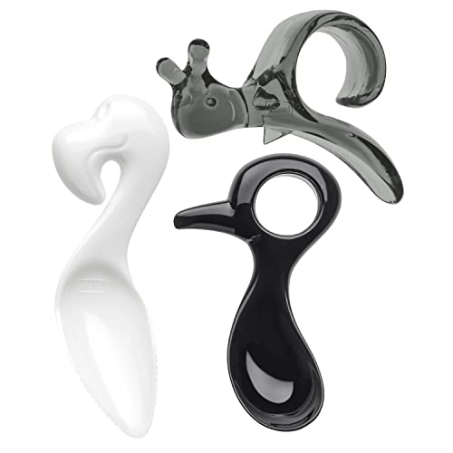 Koziol Energy-Tool Gift Set, 3-Piece, Kitchen Utensil, Peeler, Thermoplastic, Cosmos Black Cotton White Transparent Grey, 3734305 on Sale
