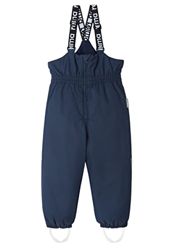 Reima Matias snow pants for children, lined pants for toddlers (girls and boys), made of stretch material and with foot loops Navy 110 on sale