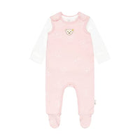 Thumbnail for Steiff Unisex Baby Set Strampler mit Fuss + T-Shirt Langarm Kleinkind-Schlafanzüge, Silver PINK, 56 im Sale