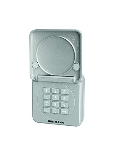 Hörmann Funk-Codetaster FCT 10-1 BS (868 MHz, für bis zu 10 Torantriebe, Tastatur beleuchtet, Klappdeckel, Farbe RAL 9006) 4511861, grau im Sale