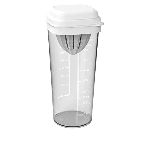 Rotho 1043201100 Loft Shaker with various attachments and scale, food-safe plastic (PP) BPA-free, white/transparent, 1 l on sale