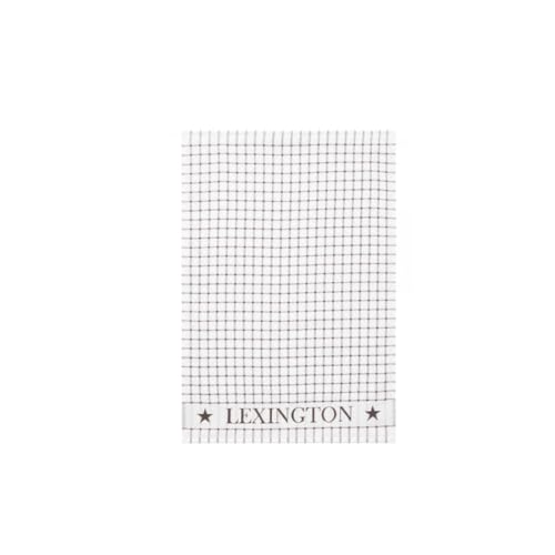 LEXINGTON Organic Cotton Terry Kitchen Towel, White/Gray, 50x70 on sale