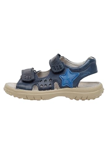 Naturino DOCK-Sandalen aus Leder mit Klettverschluss, blau 27 im Sale