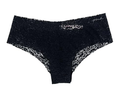 Victoria's Secret Pinke Damen-Panty mit flacher Spitze, Schwarz, im Sale