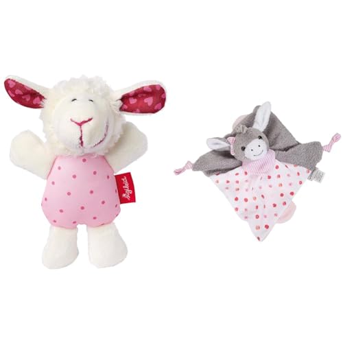 SIGIKID 41189 Rattle Sheep Red Stars Girls and Boys Baby Toy Recommended from Birth Pink &amp; Sterntaler Baby Girl Comforter EMMI GIR on Sale